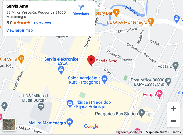 Prikaz lokacije na Google mapi